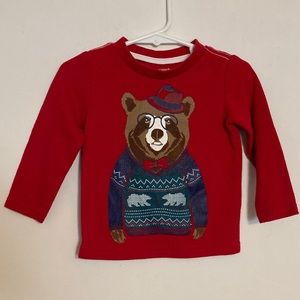 Long sleeve teddy bear shirt 12m